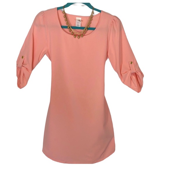 Brenda's Dresses & Skirts - GS Small Solid Block Peach Pink Summer Very Light Weight & Cool Dress size Small